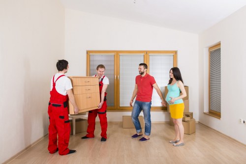 Removal van ready for a local move in Marylebone