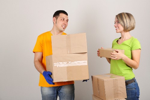 Fragile items being wrapped for a move in Marylebone