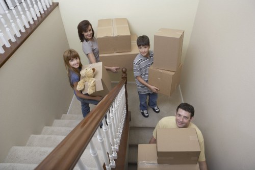Packing and moving preparations for a Marylebone removal van